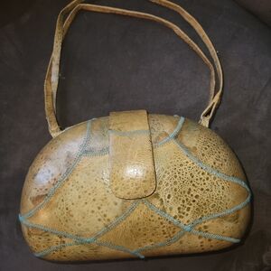 Hardcase leather purse